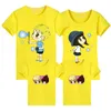 Familie Matching Outfits Katoen Zomer Print T-shirt Mama Dochter Vader Zoon Look