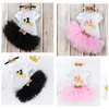 11 stylów baby girl urodziny krótki rękaw stroje pchacze + tutus spódnice + cekinowy pałąk 3 sztuk Zestaw niemowląt Party Dress Up 1. 2nd Year Toddler G