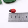 10 pcs artificial besouro de madeira dos desenhos animados mini sete estrela ladybug musgo micro paisagem arte decoração diy jardim decoração planta