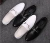 Fashion Herren lässige Ladung Leder Slip-On-Kleidungsschuhe handgefertigt rauchen Slipper Männer Flats Hochzeitsfeiern Schuhe Plüsch Größe