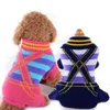 Striped Navy Pet Dog Sweaters Winter Soft Warm Dog Sweaters For Pet Dog Clothes costumes Knitwear