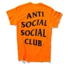 Anti Men T Shirt Casual Lovers Hommes Vêtements T-shirt avec Lettre Imprimé Revers Tee Noir Tops Streetwear Motif Mode Taille S-3XL