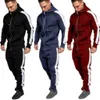 Mens tracksuits sport kostym män varma svett kostymer set färg matchande sportkläder stor storlek sweatsuit man s-3xl