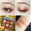 Novo Snabb Slipning 9 Färg Ögonskugga Palett Vattentät Make Up Glitter Shimmer Matte Eye Shadow Långvarig