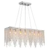 Lâmpada de cristal retangular lâmpada de cristal ilha lustre luminária para sala de jantar sala de estar L32 "