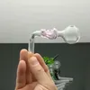 Echtes Bild bunte Mini -Griff -Glasrohr -Rauchrohrlöffel Bubbler Hybrid Verschüttung Bong Bong