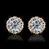 Women Bling Bling Rhinestone Stud Earring Wedding Bridal Zircon Earring Gift for Love Fashion Jewelry Accessories Wholesale