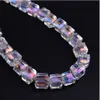 Free Ship NEW 500pcs AB Faceted Suqare Crystal Glass Loose Spacer Beads For Jewelry Making 4mm 6mm 8mm