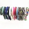 10pcs Mixed Colors PU Leather O Key Chain Custom Circle Tassel Wristlet Bracelet Keychain Women Girl Key Rings Wrist Strap260t