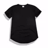 Hipfandi 2018 Summer Pure T-shirt rose Black Wholesale étendue longue t-shirt HIP HIP HOP NOUVELLE DESIGN Street Hommes T-shirt bon marché