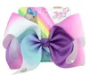 8-Zoll-Schleife für Mädchen, Haarschleifen, Blumen, Regenbogen, Meerjungfrauen-Design, Mädchen-Haarschneidemaschinen, Clips, JOJO SIWA-Zubehör