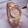 Luxwa0223 Rainbow Scing przez obręcze Dial Zegar Modna Moda Nowa projektant Mężczyzn Diarneting 40 mm zegarek luksusowy kwarc damski 8259047