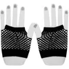 Gothic Punk Women summer Candy colors net Gloves without fingers Lady Disco Dance Costume Lace Fingerless Mesh Fishnet Gloves