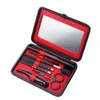 XYj Eyebrow Grooming Kit 7 PCSSet Eyebrow Make Up Tools Sets with Pencil Shape Card Trimmer Scissor Tweezer Mirror Case9931944