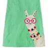 여자 면화 튜닉 드레스 짧은 슬리브 2019 여름 공주 드레스 만화 알파카 아플리크 어린이 드레스를위한 어린이 의상으로 07894484368