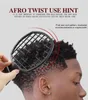 2 In 1 Vuile Vlecht Kam Afro Twist Haar Kam Afrikaanse mannen Kappers Afro Professionele Twist Wave Krullend Borstel kam 10 stks