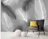 Feather background wall mural 3d wallpaper 3d wall papers for tv backdrop