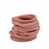 20 färger tillgängliga babyflickor nylon pannband tan naken naken nylon hårband baby hårband nylon elastisk stretchig diy pannband bulk 292r