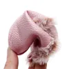 Hongteya Fur Baby Shoes Mocasins pour les filles nourrissons garçons pu cuir en cuir hiver chauds Boties