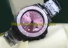 2 style Wristwatches Mens Automatic Pink Dial Watch Men Golden Ceramic Bezel Dive Chronometer Crystal Black Pvd Steel Luminous Crown 116610 date Watches