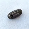 Cubic Zirconia Pedra Micro pavimentar conector de forma Beads oval para fazer DIY Colar Pulseira jóias encontrar CT495