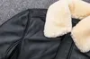 Jaquetas de couro de bombardeiro de vôo G1 com colar de pele de cordeiro genuíno jaqueta de couro casual homem lapela pescoço