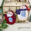 Christmas Decorations Painted Office Wooden Pendant Home Party DIY Wall Hanging Shop Window Santa Snowman Tree Ornaments Po Frame Small1