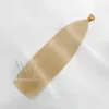 VMAE 100% девственницы Remy Single Double Drawn верхнего качества Светловолосый # 613 Flat Tip Silk Straight 100g Кератин Клей человеческих волос