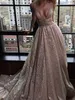 Expensive Lantejoulas Vestidos De Casamento De Tule 2019 Profundo Decote Em V Aberto de Volta Vestidos de Noiva Vestido de Noiva Plus Size Festa vestido de novia