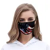 19 estilos Máscara facial de la bandera estadounidense Máscaras de diseñador lavables contra la contaminación antipolvo Máscaras del partido del Día de la Independencia de EE. UU. Para adultos y niños