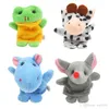 1 pièces 7*3cm animal doigt marionnette en peluche enfant bébé faveur poupée conte accessoires mignon dessin animé animal poupée jouets pour enfants