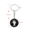 흑인 생활 물질 키 체인 편지 Keyrings 펜던트 가방 매력 액세서리 보석 자동차 키 링 체인 홀더 패션 키 FOB 3 디자인