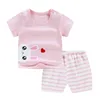 Neonato neonato Bambini Neonate Vestiti senza maniche Pagliaccetto in cotone tuta Outfit 2 pezzi / set Top e pantaloni Baby Boy vestiti