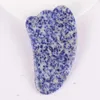 Set di strumenti Gua Sha Confezione regalo Pietra blu sodalite naturale Gua Sha Strumento di massaggio raschiante SPA Raschietto per agopuntura Kit per la cura della pelle di bellezza