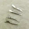 200PCs alligator hår tänder clips 45mm för bågar barrette silver guld metall krokodil hårklämma hårnål för hantverk bröllopsgåva