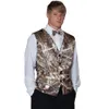 Kamizelki Camouflage Groom 2019 Four Button Prom Mens Vest Slim Fit Wedding Waistcoat dla kamizelki pana młodego