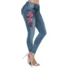 Fashion Women Stretch Jeans Female Large size High Waist Stretch Slim Sexy Pencil Pants Summer Casual Pockets Feet Pants 0313