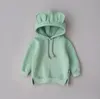 Kids Hoodies 3D Ear Sweatshirts Designer Solid Jackets Casual Long Sleeve Hooded Coat Fleece Fashion Hip Hop Outwear Jumper Pullover B6493