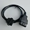 Male To Two Female Flat Extension Transfer Cable OBDII OBD2 OBD 16Pin 16 Pin Flat Connector 16pin to 16pin cable