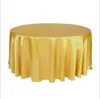 140 cm x 140 cm nappe d'hôtel solide ronde nappe en Satin pour noël fête de mariage hôtel Restaurant Banquet décor de Nantong Jiangsu