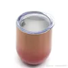 12oz rostfritt stål äggkoppar dubbel vägg vakuumisolerad kaffe öl tumbler med läpp vatten glasögon A10