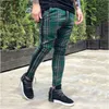 s Lange lässige Sporthose für Herren, schmale Passform, karierte Hose, Laufhose, Jogginghose, hochwertig und bequem1237O