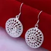 Boucles d'oreilles pendantes en argent sterling 925 de haute qualité ensemble de bijoux rond DFMSS202 tout nouveau collier en argent 925 direct usine