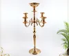 Yeni 5-Silah Candelabrum mum sahipleri stylegold Metal şamdanlar Altın Finish Şamdanlar Mumluk Düğün Olay Dekor senyu0392