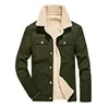 Vestes pour hommes Veste de bombardier d'hiver Hommes Pilot Aviation Chaud Mâle Col De Fourrure Armée Vert Tactique Hommes Manteaux