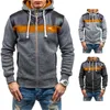 Heiße Mens-Reißverschluss-Winter-Mäntel-Jacken-Art- und Weiselange Hülsen-Fleece-Cardigan-Mann-mit Kapuze dünne gepolsterte Designer-Jacke Männer 3 Farben-Kleidung