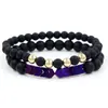 Fresco Design Natural Bead Strands Pulseira Homens Mulheres Presente Colorido Hematite Arrow Braceletes para Venda 2 PCS