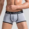 Fashion-Men's Comfortable Fiber Boxer Briefs Elasic Jack Claude Boxers Underkläder U Formade designade underbyxor Märke logo 16 färger