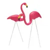 Simulation de flamant rose artificiel en plastique, 2 pièces, décoration d'extérieur, pour jardin, Festival, fête, mariage, Villa, ornements de jardinage