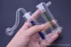 Mini Glass water pipe Bongs 10mm glass beaker bong dab oil rig bongs Smoke water Pipe with 10mm glass oil burner pipe